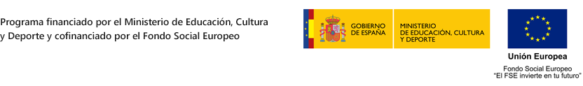 Programa financiado por el Ministerio de Educación, Cultura y Deporte y cofinanciado por el Fondo Social Europeo
